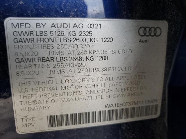 Photo 12 VIN: WA1EECF37M1113609 - AUDI Q3 