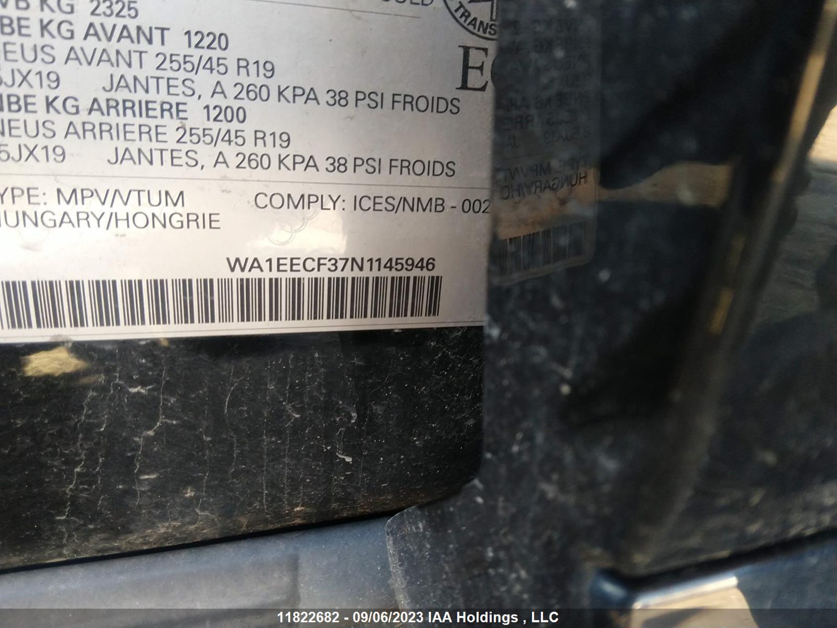 Photo 8 VIN: WA1EECF37N1145946 - AUDI Q3 