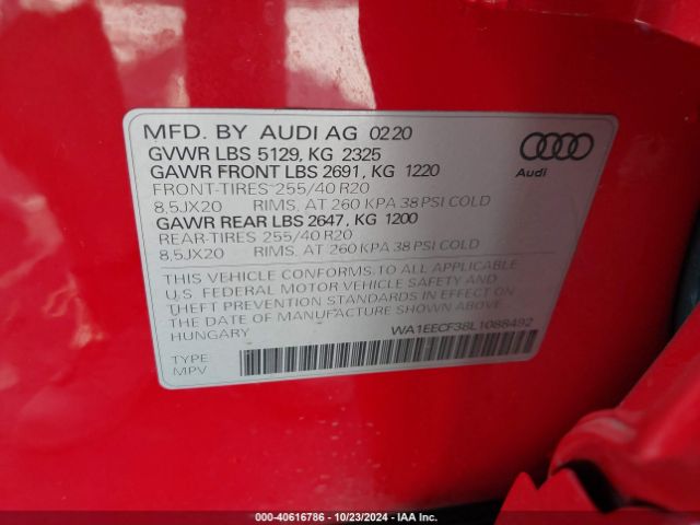 Photo 8 VIN: WA1EECF38L1088492 - AUDI Q3 