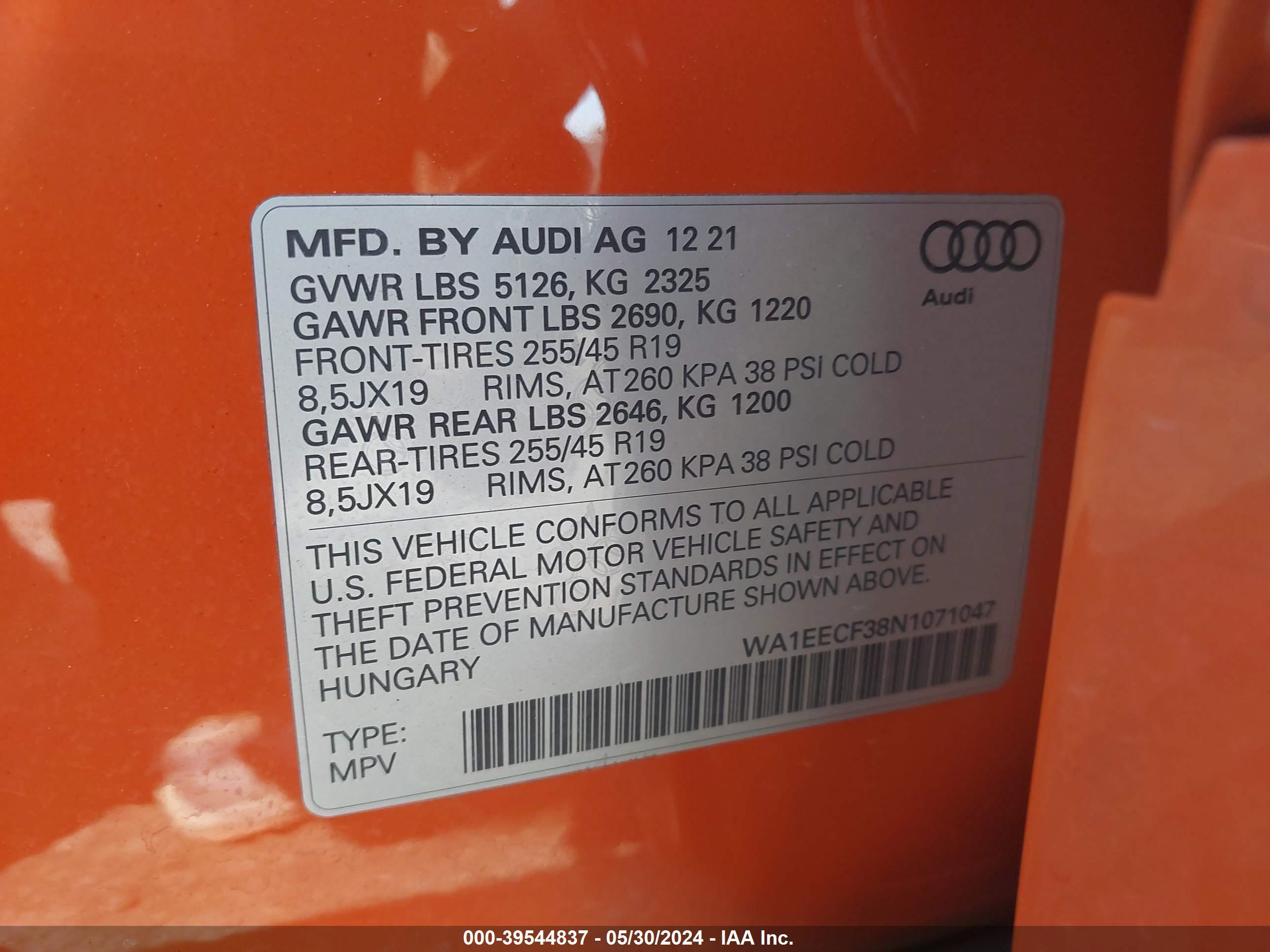 Photo 8 VIN: WA1EECF38N1071047 - AUDI Q3 