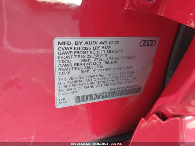 Photo 8 VIN: WA1EECF38P1019517 - AUDI Q3 