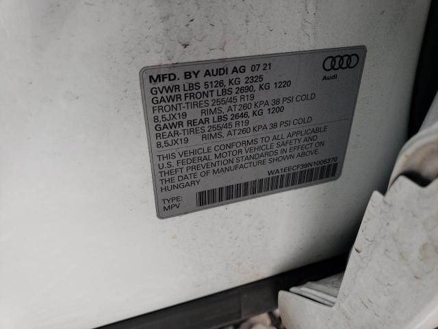 Photo 11 VIN: WA1EECF39N1006370 - AUDI Q3 PREMIUM 