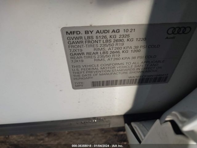 Photo 8 VIN: WA1EECF39N1045413 - AUDI Q3 