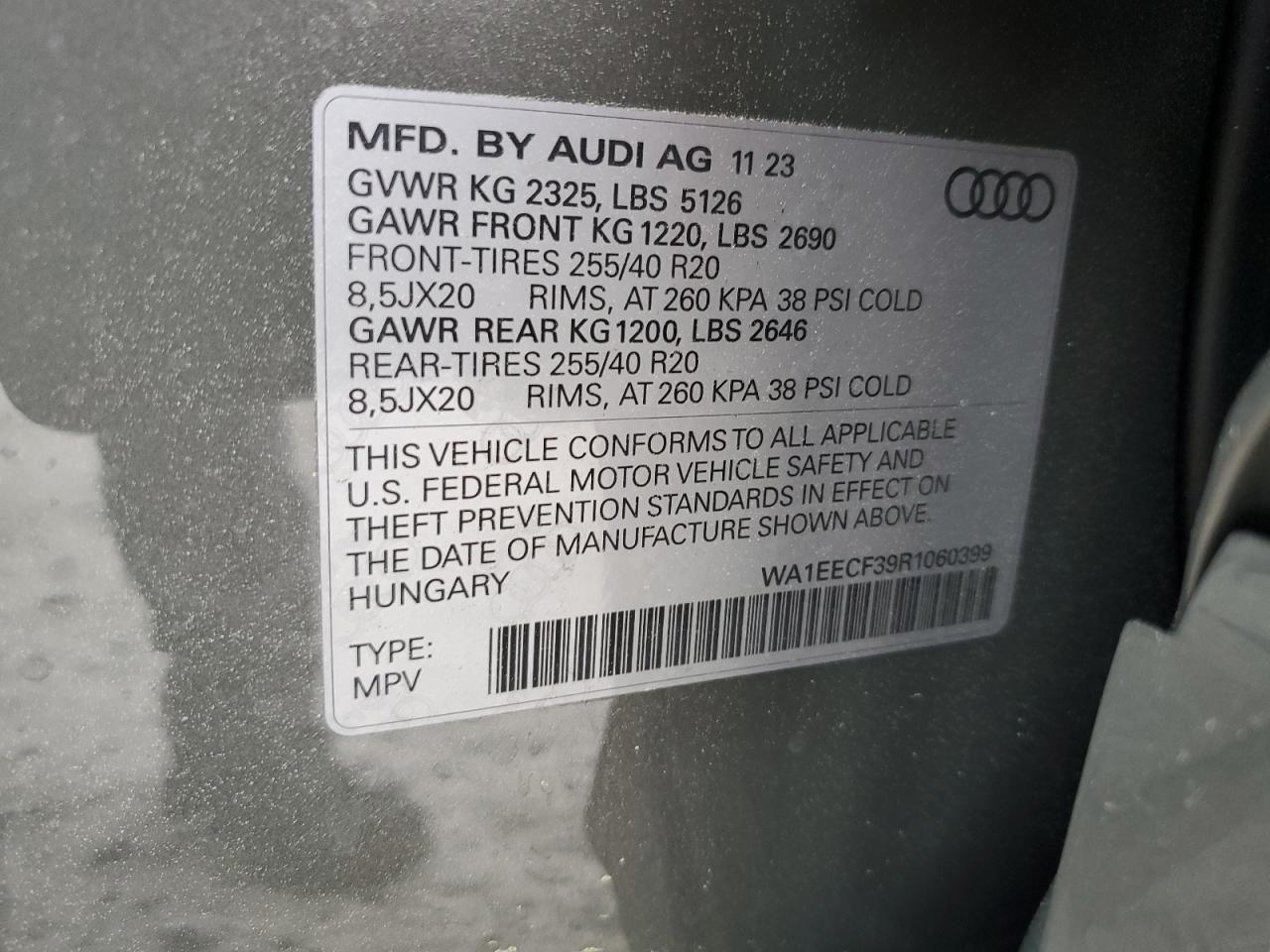 Photo 12 VIN: WA1EECF39R1060399 - AUDI Q3 