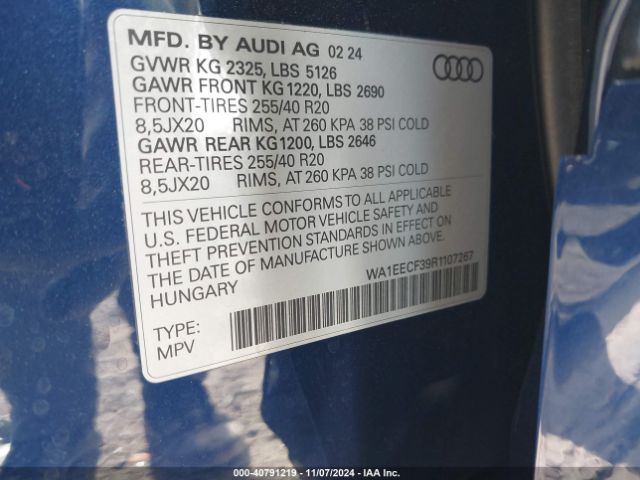 Photo 8 VIN: WA1EECF39R1107267 - AUDI Q3 