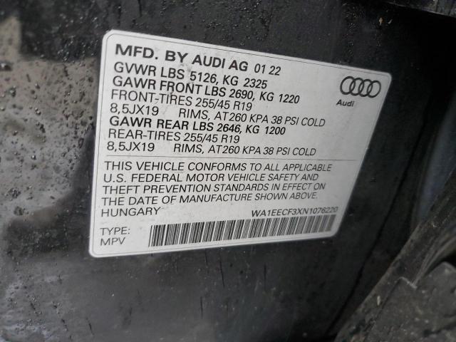 Photo 11 VIN: WA1EECF3XN1076220 - AUDI Q3 