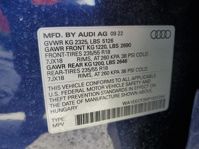 Photo 12 VIN: WA1EECF3XP1031264 - AUDI Q3 PREMIUM 