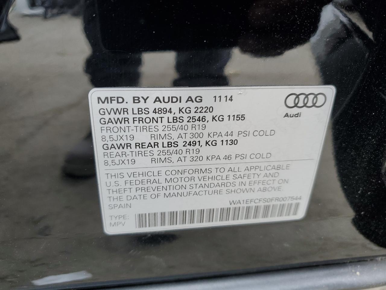 Photo 12 VIN: WA1EFCFS0FR007544 - AUDI Q3 