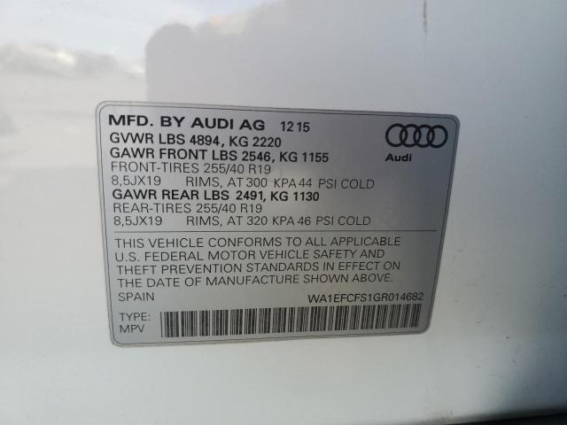 Photo 13 VIN: WA1EFCFS1GR014682 - AUDI Q3 PREMIUM 