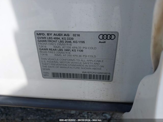 Photo 5 VIN: WA1EFCFS1GR018215 - AUDI Q3 