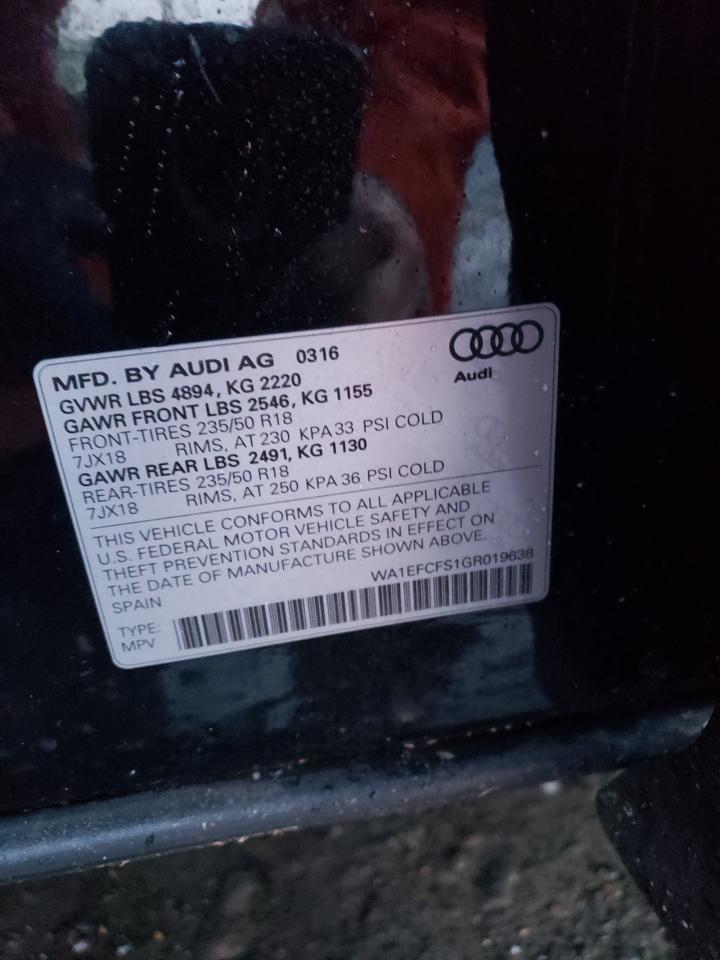 Photo 11 VIN: WA1EFCFS1GR019637 - AUDI Q3 