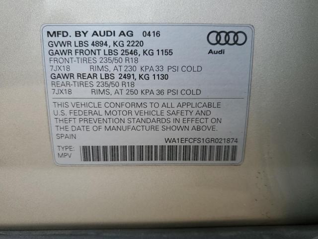 Photo 12 VIN: WA1EFCFS1GR021874 - AUDI Q3 PREMIUM 