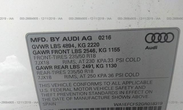 Photo 8 VIN: WA1EFCFS2GR018319 - AUDI Q3 