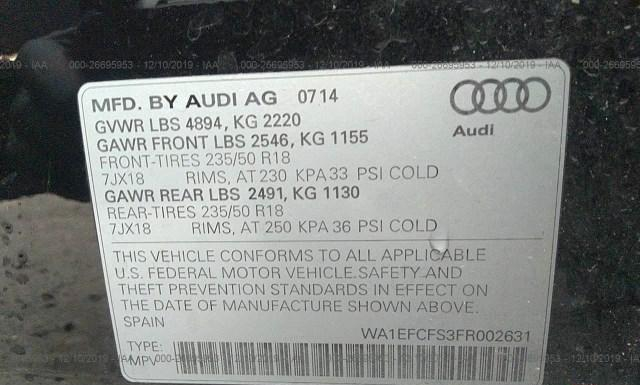 Photo 8 VIN: WA1EFCFS3FR002631 - AUDI Q3 