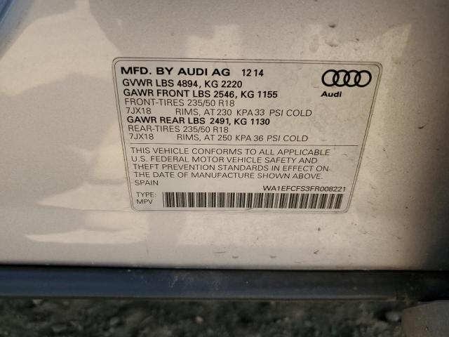 Photo 12 VIN: WA1EFCFS3FR008221 - AUDI Q3 PREMIUM 