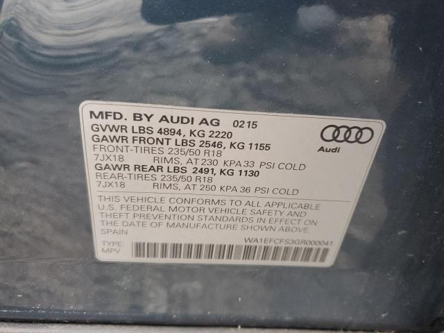 Photo 11 VIN: WA1EFCFS3GR000041 - AUDI Q3 PREMIUM 