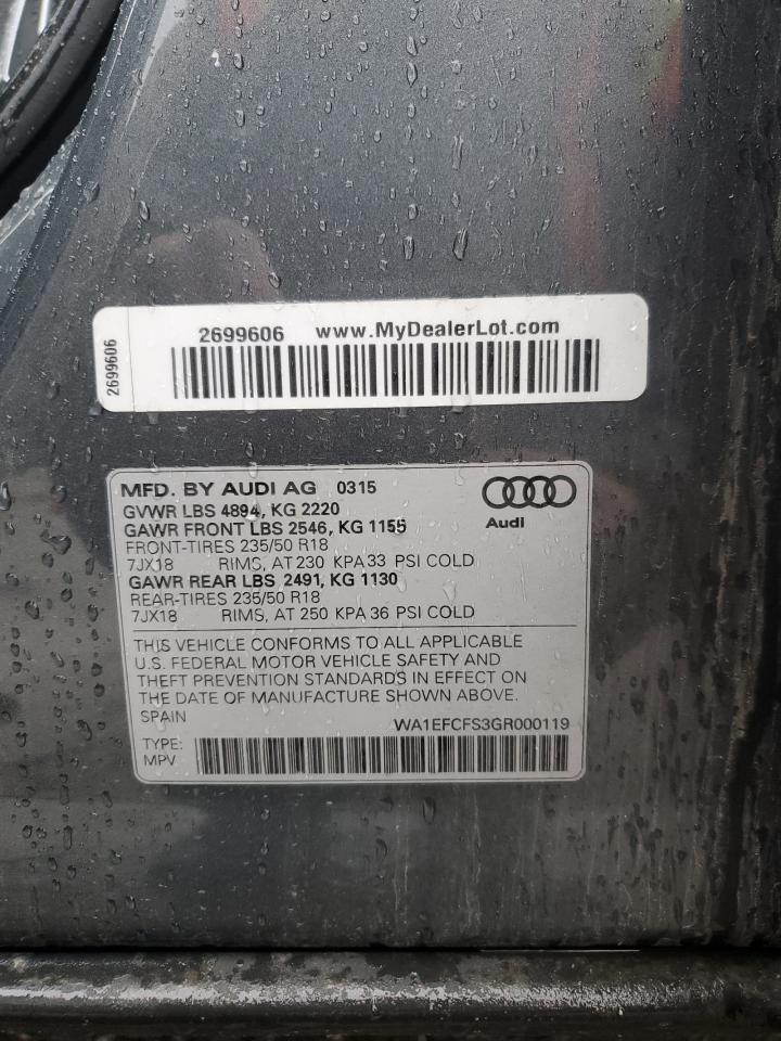 Photo 12 VIN: WA1EFCFS3GR000119 - AUDI Q3 