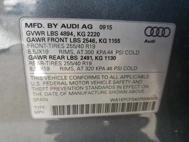 Photo 12 VIN: WA1EFCFS4GR006303 - AUDI Q3 PREMIUM 