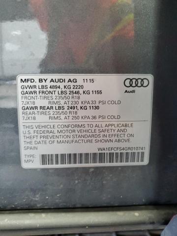 Photo 12 VIN: WA1EFCFS4GR010741 - AUDI Q3 PREMIUM 