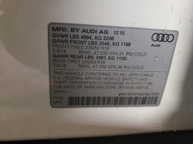 Photo 9 VIN: WA1EFCFS4GR013039 - AUDI Q3 PREMIUM 