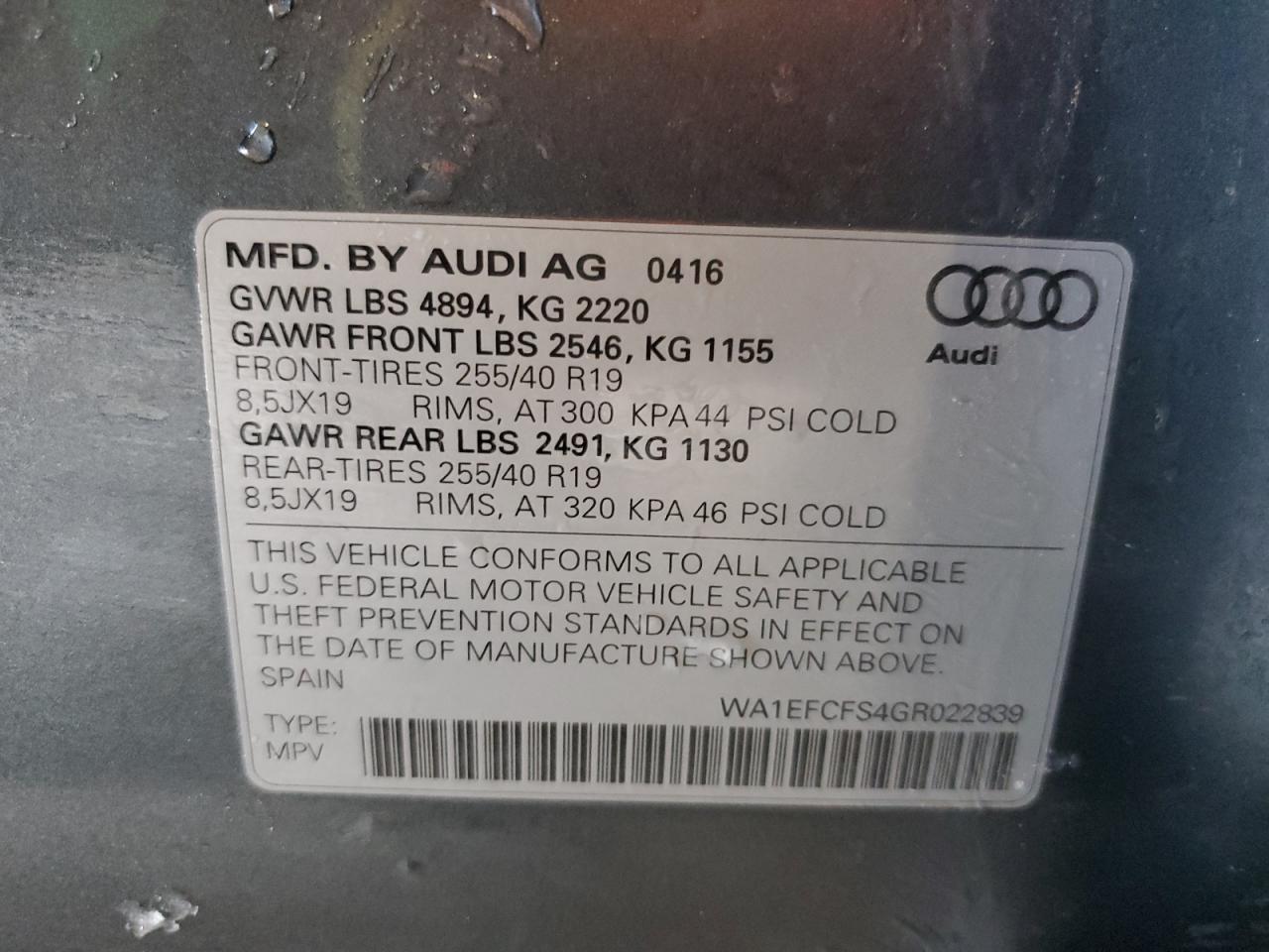 Photo 12 VIN: WA1EFCFS4GR022839 - AUDI Q3 