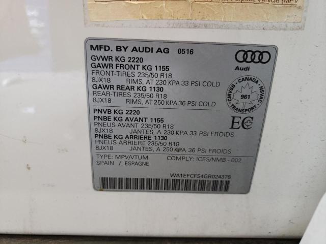 Photo 11 VIN: WA1EFCFS4GR024378 - AUDI Q3 