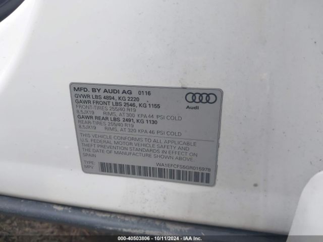 Photo 8 VIN: WA1EFCFS5GR015978 - AUDI Q3 