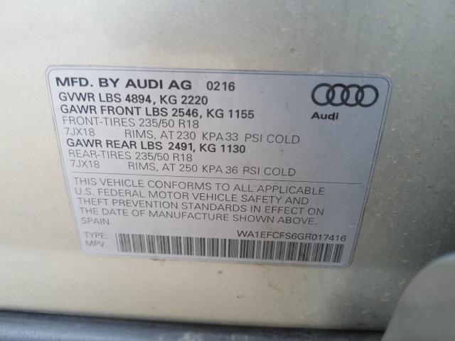 Photo 9 VIN: WA1EFCFS6GR017416 - AUDI Q3 PREMIUM 