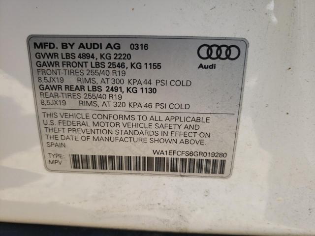 Photo 9 VIN: WA1EFCFS6GR019280 - AUDI Q3 PREMIUM 