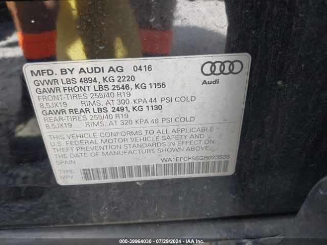 Photo 8 VIN: WA1EFCFS6GR023538 - AUDI Q3 