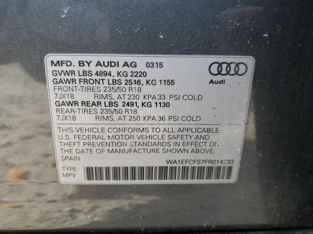 Photo 12 VIN: WA1EFCFS7FR014233 - AUDI Q3 PREMIUM 