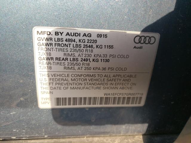 Photo 9 VIN: WA1EFCFS7GR007719 - AUDI Q3 