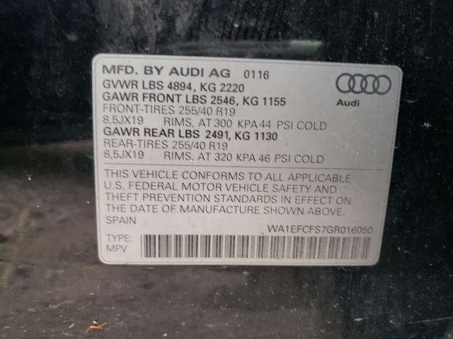 Photo 9 VIN: WA1EFCFS7GR016050 - AUDI Q3 PREMIUM 