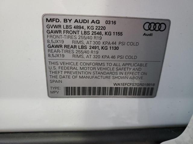 Photo 12 VIN: WA1EFCFS7GR019918 - AUDI Q3 PREMIUM 