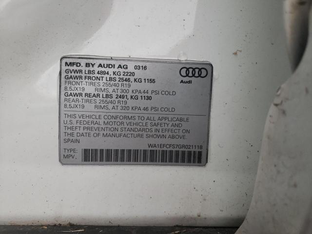 Photo 9 VIN: WA1EFCFS7GR021118 - AUDI Q3 