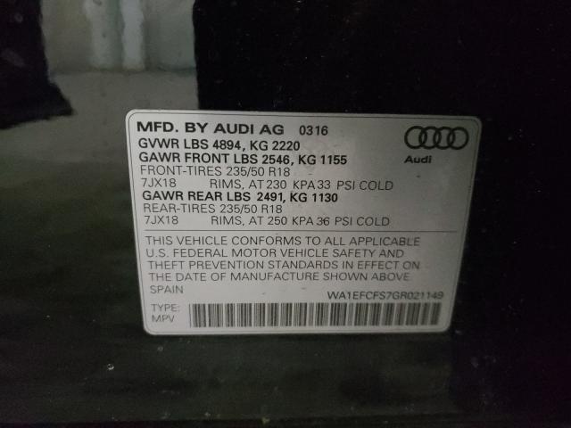 Photo 9 VIN: WA1EFCFS7GR021149 - AUDI Q3 