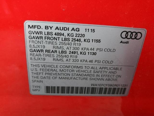 Photo 11 VIN: WA1EFCFS8GR011231 - AUDI Q3 