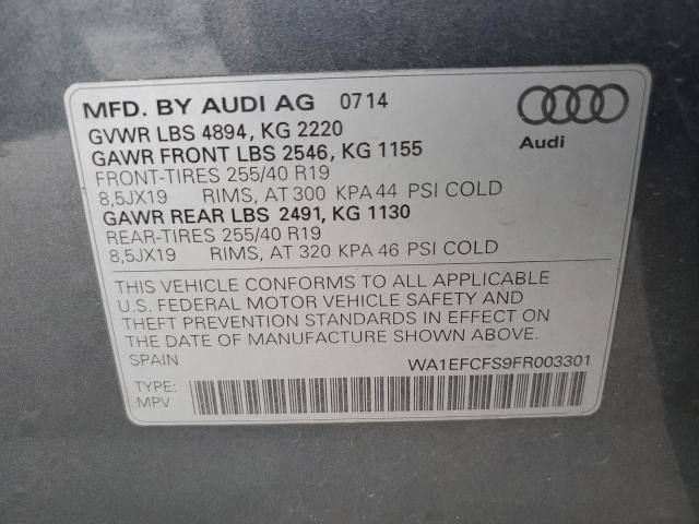 Photo 12 VIN: WA1EFCFS9FR003301 - AUDI Q3 