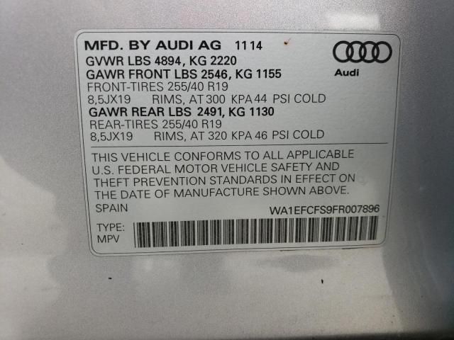 Photo 11 VIN: WA1EFCFS9FR007896 - AUDI Q3 PREMIUM 