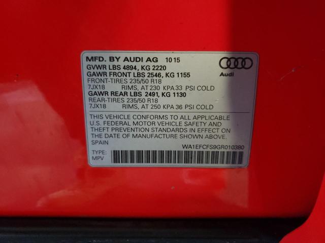 Photo 12 VIN: WA1EFCFS9GR010380 - AUDI Q3 PREMIUM 