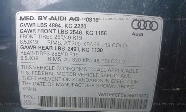 Photo 8 VIN: WA1EFCFS9GR019872 - AUDI Q3 