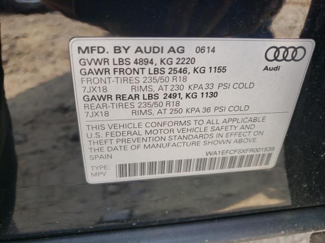 Photo 11 VIN: WA1EFCFSXFR001539 - AUDI Q3 