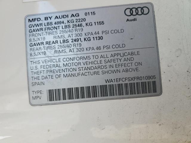 Photo 12 VIN: WA1EFCFSXFR010905 - AUDI Q5 