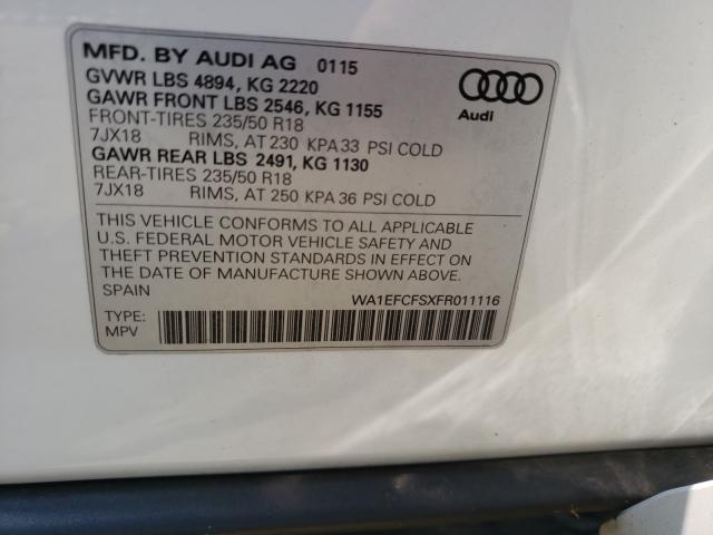 Photo 9 VIN: WA1EFCFSXFR011116 - AUDI Q3 PREMIUM 