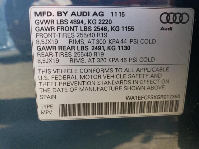 Photo 11 VIN: WA1EFCFSXGR012364 - AUDI Q3 