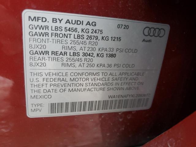 Photo 13 VIN: WA1ENAFYXL2093672 - AUDI Q5 TITANIU 