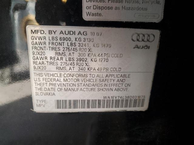 Photo 11 VIN: WA1EV74L38D031875 - AUDI Q7 4.2 QUA 