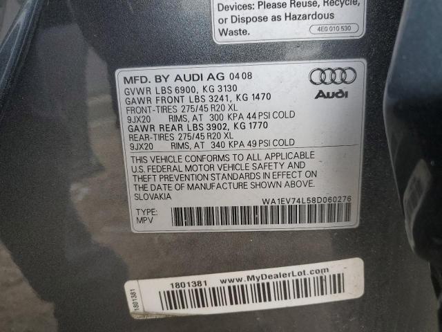 Photo 12 VIN: WA1EV74L58D060276 - AUDI Q7 