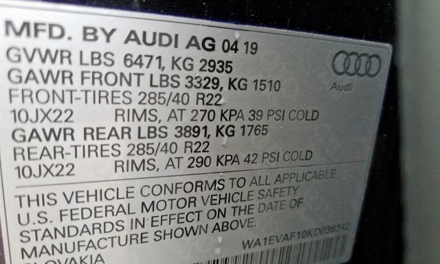 Photo 9 VIN: WA1EVAF10KD036242 - AUDI Q8 