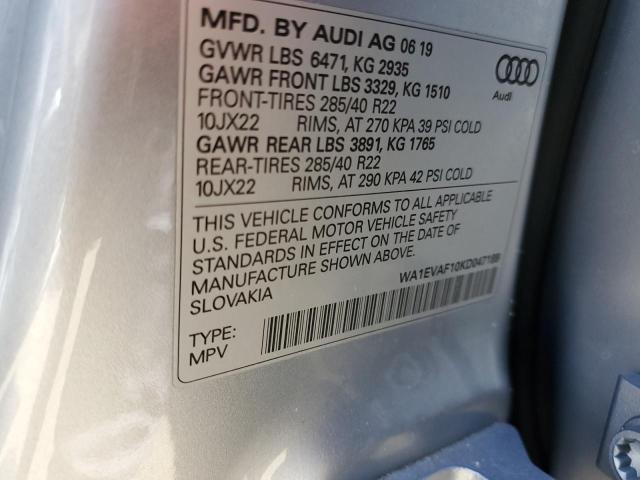 Photo 12 VIN: WA1EVAF10KD047189 - AUDI Q8 